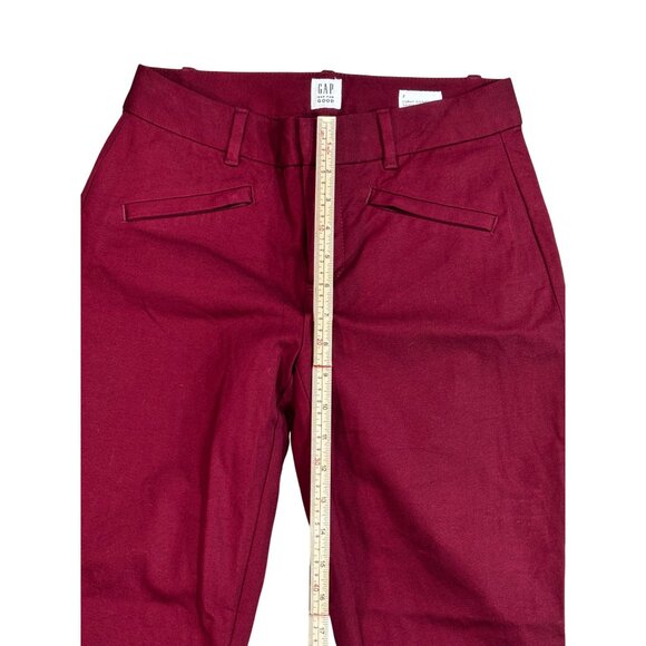 Gap Curvy Signature Skinny Ankle Pants Size 2 Burgundy - Picture 10 of 10